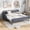 Gray#2, variant on Queen Size Adjustable Bed Base, Queen Size Storage Platform Bed with Pull Out Shelves and Twin XL Size Trundle, White, White Bed Frames,Solid Wood+Mdf Platform Bed Frames