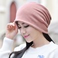 thumbnail image 3 of Winter pullover cap men's and women's cotton solid color all-match thin face riding windproof warm wrap cap pile cap, 3 of 5