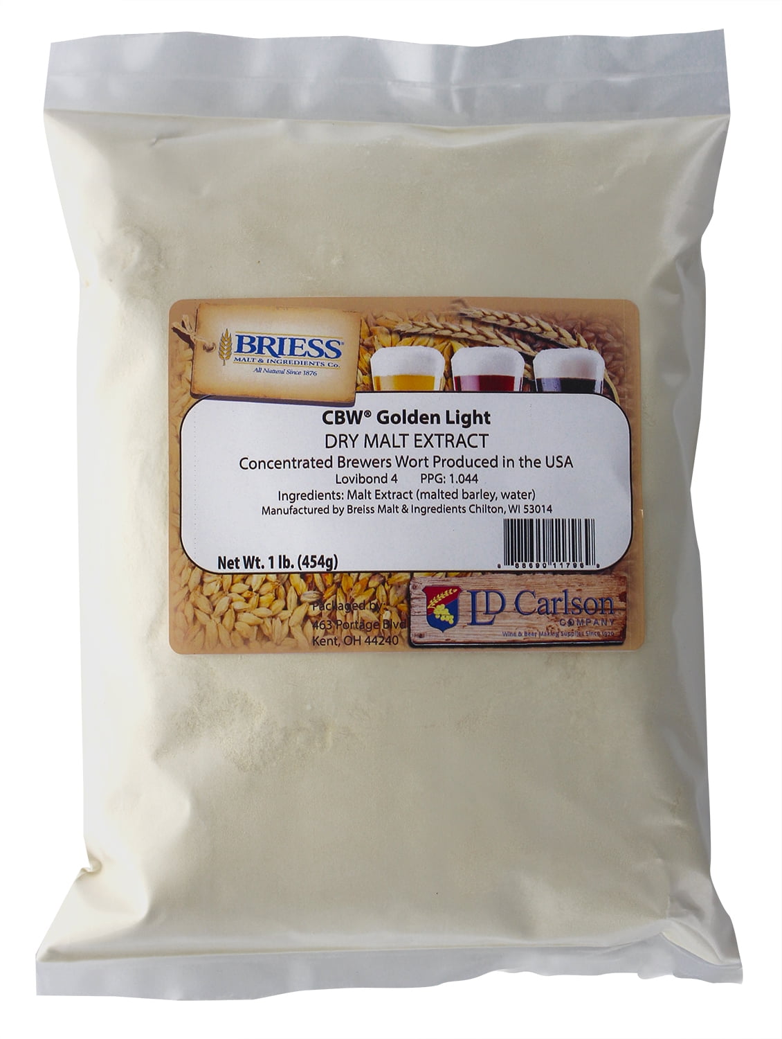Distillers Malt Briess 10 lb for Homebrewing Beer Making Vacuum Packed Freshness 