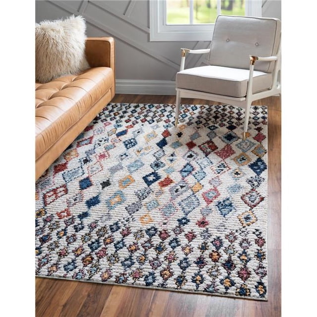 Unique Loom 3148491 4 x 6 ft. Medina Morocco Rectangular Rug, Multi Color