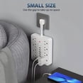 thumbnail image 3 of Multi-Hole 14-in-1 Power Strip: 8 AC Outlets, 4 USB-A & 2 USB-C Ports, Individual Switches, Overload Protection, Short Extension Cord for Home Office Travel Dorm Gaming, White or Black, 3 of 9