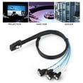 thumbnail image 4 of Cable de disco duro Cable de servidor de accesorios de computadora Mini SAS de 36 pines a 4 SATA 90° 0,5 metros 0,5 metros, 4 of 9