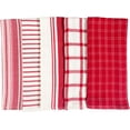 thumbnail image 3 of KAF Home Assorted Cotton Kitchen Towels Set, Flat Dish Towels, 18” x 28”, Red, 10 Pack, 3 of 8