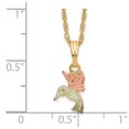 thumbnail image 3 of Diamond2Deal 10K Tri-Color Gold Hummingbird Necklace for Women 18", 3 of 6