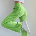 thumbnail image 4 of TRUBKH Corduroy Pants Women Straight Leg Pants Women Womens Cargo Pants with Pockets Bellbottoms Pants for Women Flare Pants Corduroy Pants Cargo Jeans Green M, 4 of 9