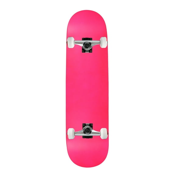 Moose Complete Skateboard Neon Pink 8.0" Silver/White Assembled