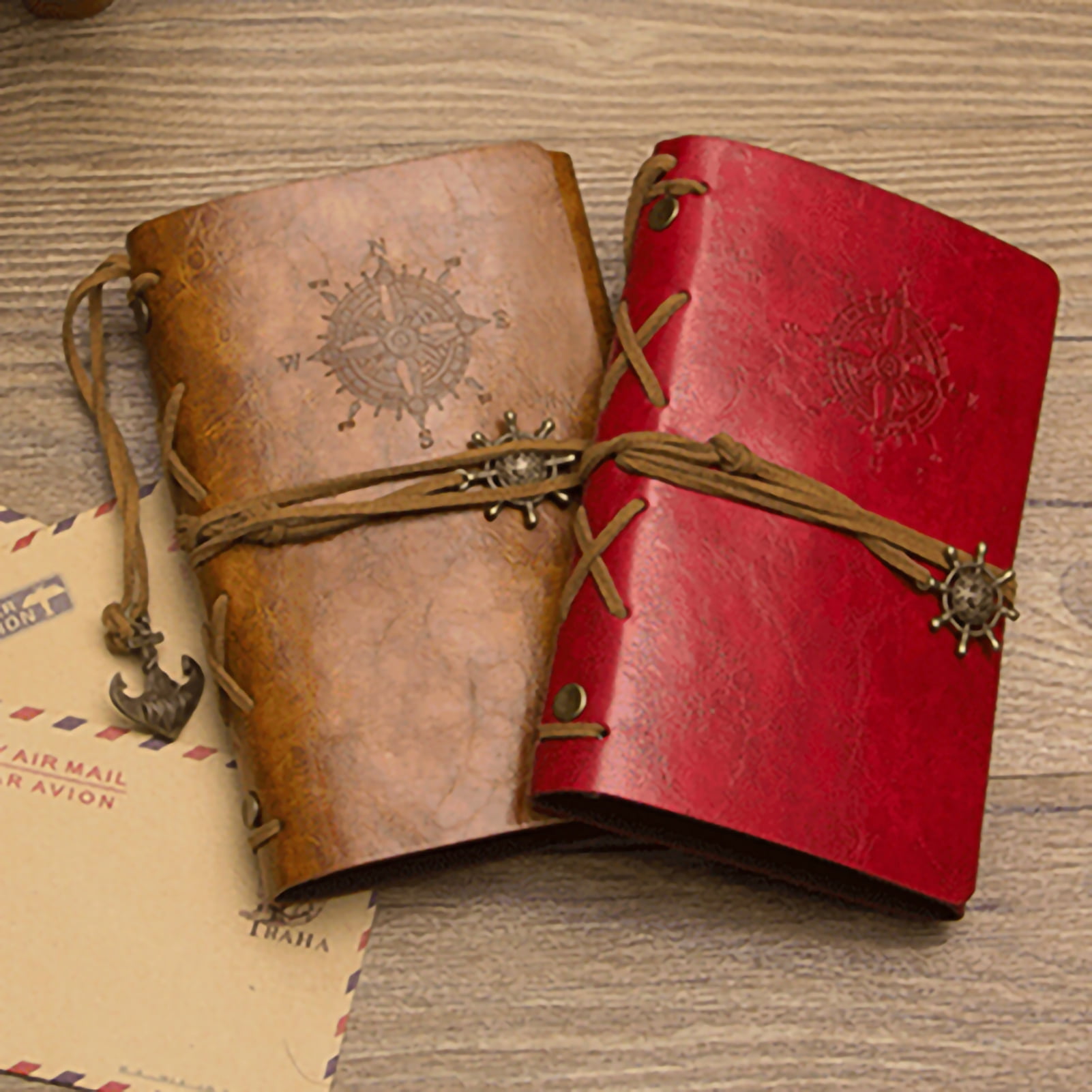 Details about   Vintage Classic Retro Leather Journal Travel Notepad Notebook Beige Diary