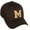 Brown, variant on Classic 3D Varsity White Neon Orange Initial Letters Baseball Dad Hat, Navy, Letter C