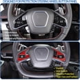 thumbnail image 2 of TINKI Soft Carbon Fiber Steering Wheel Button Cover Sticker Fit for Chevrolet Corvette C8 2020-2023, Car Steering Wheel Panel Protection Frame Molding Sticker Trim, 2 of 14