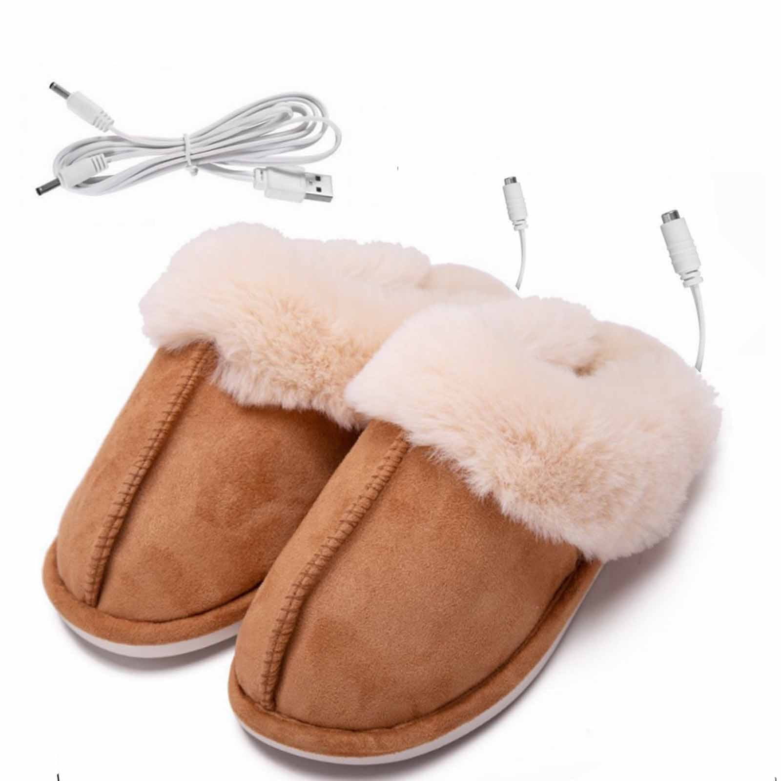 LSLJS USB Heated Slippers Heated Feet Warmer Winter Office Heating