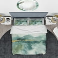 thumbnail image 3 of Designart 'Blue Watercolor Impression with Gold' Glam Duvet Cover Set, 3 of 4