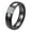 Black, variant on Women's Ceramic Classic Cubic Zirconia Inlay Ring Engagement Wedding Band Black Size 10