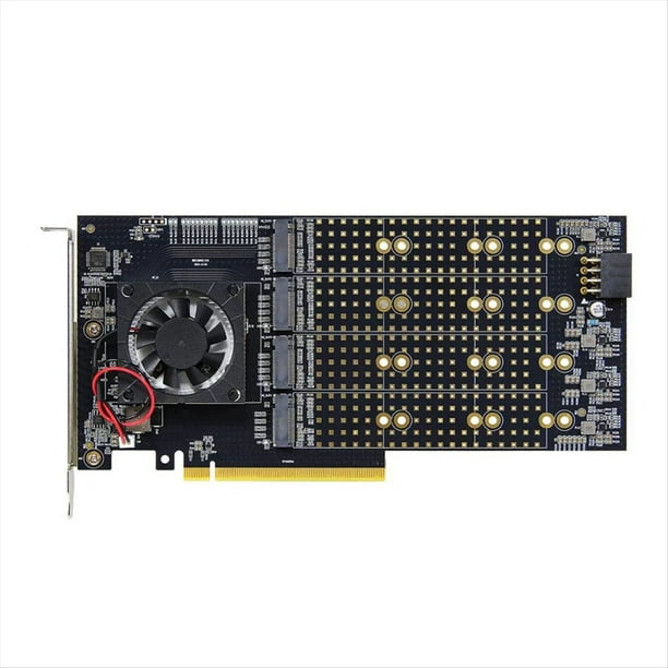 Tarjeta de Expansión PCle 3.0 A M.2 NVME de 8 Discos, Unidad Libre PLX8749, División Libre de la Placa Base, Tarjeta de Expansión M.2 NVME de 8 Discos