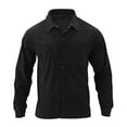 thumbnail image 1 of pstuiky camisa de manga larga para hombre, Camisa informal de pana de color liso con botones y solapa de manga larga para hombre camisetas de hombre xl, 1 of 1