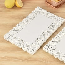 12 inch x 16 inch Rectangle Paper Doilies/Lace Paper Placemats/Disposable Greaseproof Doilies,White,Pack of 150