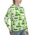 thumbnail image 6 of Xecao Cute Frog1 Pattern Hoodies for Women Sweatshirts Long Sleeve Sweatshirts Pullover Outfits with Pocket-Large, 6 of 7