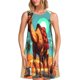 thumbnail image 1 of Balery Cool Camel Oasis Vibes Vestidos de verano para mujer con estampado: vestido holgado sin mangas, vestido playero informal y cómodo para días calurosos., 1 of 7