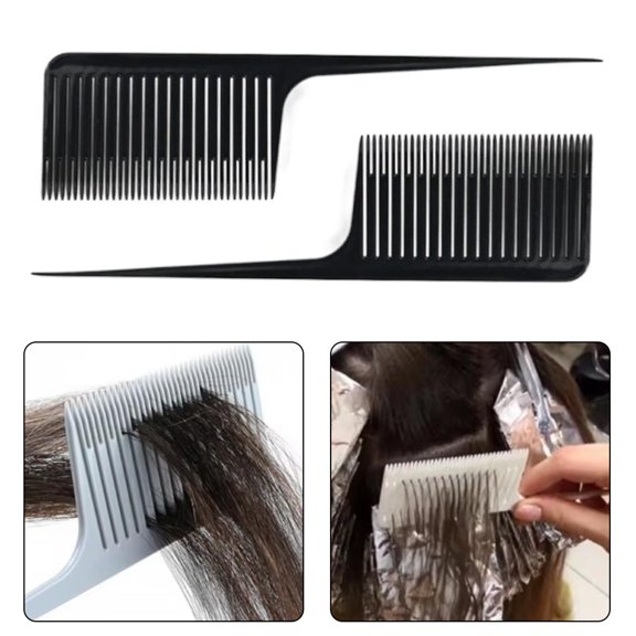 KISMIS 1PC/2Pcs New Professional Weaving Highlighting Foiling Hair Comb - Hair Dye Styling Tool for Salon and Home Use, Ideal for Precise Hair Dyeing, Sectioning, and Highlighting