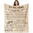 thumbnail image 1 of LHSHID Mom Gifts from Daughter Mom BlanketBest Mom Gifts Ideas for Mother Bonus Mom Gifts for Women Valentines Anniversary Mothers Day Christmas to My Mom Throw Blankets 30"x40", 1 of 7
