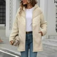 thumbnail image 5 of Juebong Womens Fleece Jackets Full Zip Sherpa Hoodie 2025 Fashion Trendy Fall Winter Casual Sweatshirts Jacket Fuzzy Warm Coats with Pockets Beige,XL, 5 of 6