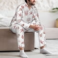 thumbnail image 5 of Mens Pajamas Set, Conch Shell No.J933 Button Down Long Sleeve Loungewear Sleepwear Pjs sets for Men, 5 of 5