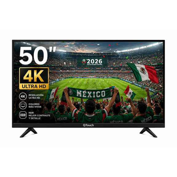 Smart TV Q.touch 4K Ultra HD 50 pulgadas QN5023 WIFI Negro