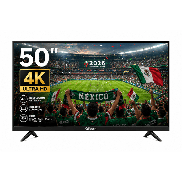 Smart TV Q.touch 4K Ultra HD 50 pulgadas QN5023 WIFI Negro