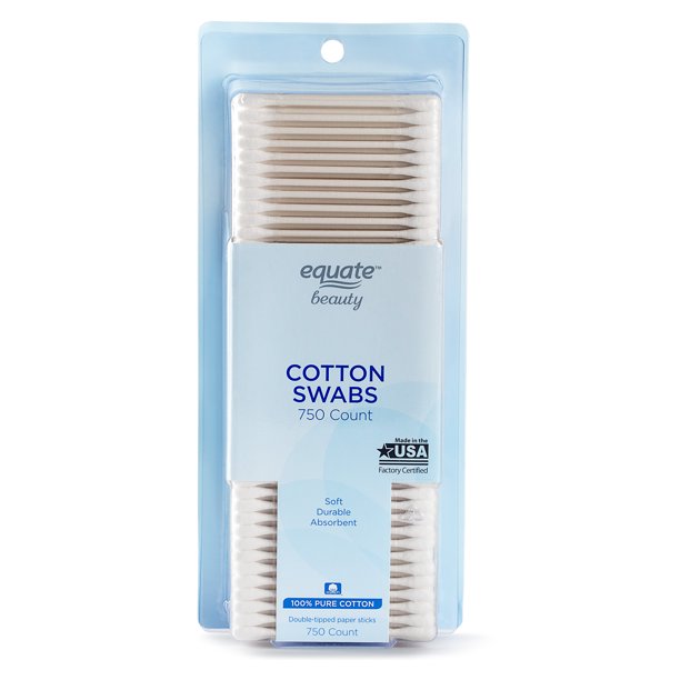 Equate Beauty Cotton Swabs, 750 count