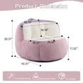 thumbnail image 3 of Jopath Bean Bag Chair with Pull Ring Can Be Easily Moved Large Lounger Sofa for Gaming Reading Living Room Bedroom Pink+White+Purple, 3 of 9
