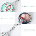 thumbnail image 2 of EeaseCA Cartoon Santa Double-sided Rotating Key Chain Christmas Key Chain Gift, 2 of 8