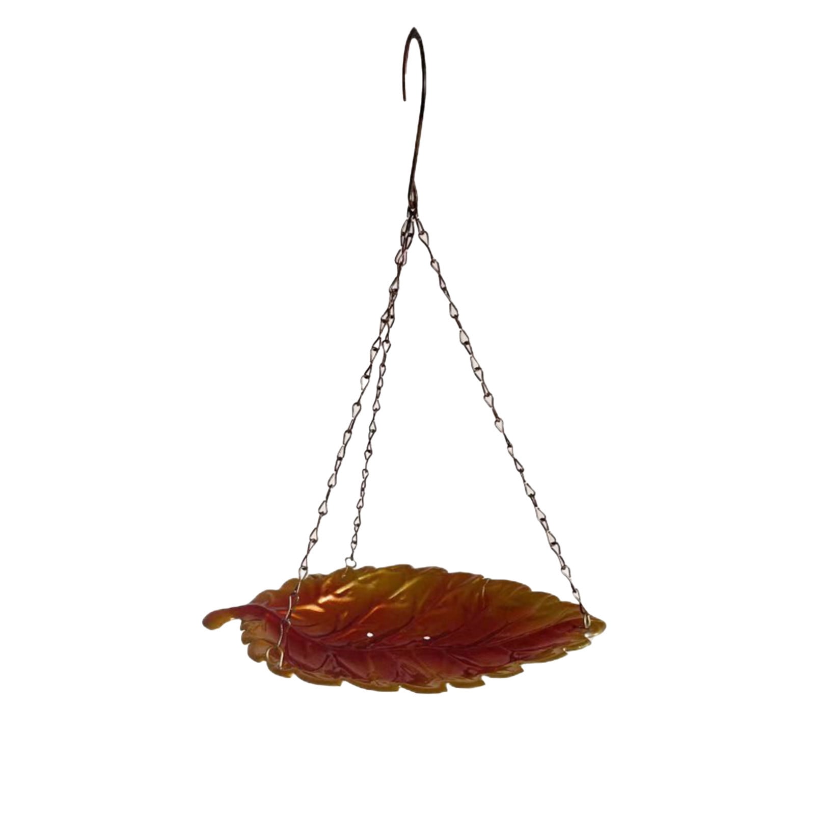 Bird Feeder Outdoor,Outdoor Metal Birds Feeder Wrought Iron Feeding Station Leaf-shaped Garden Patio Small Birds Feeder Decoration