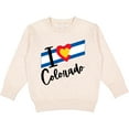 thumbnail image 2 of Inktastic I Love Colorado with Heart Flag Toddler Sweatshirt, 2 of 4