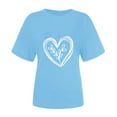 thumbnail image 4 of Tbopshirt Valentine's Day T-Shirts for Women Short Sleeve Graphic Tees,Summer Plus Size Tops,Valentines Day Fashion Crewneck Printing Love Heart T-Shirt Casual Loose Womens Tops S-XXXL, 4 of 6