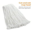 thumbnail image 2 of Staples Coastwide Professional 24420786 Cut-end Wet Mop Head Rayon #24 1" Headband White, 2 of 6