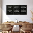thumbnail image 3 of Elephant Stock Grind Hustle Execution Typography Wall Art - Horizontal Multi Panel Canvas - Living Room Wall Decor - Inspirational And Typography Multi Panel - Black And White Decor - 62" x 30", 3 of 8