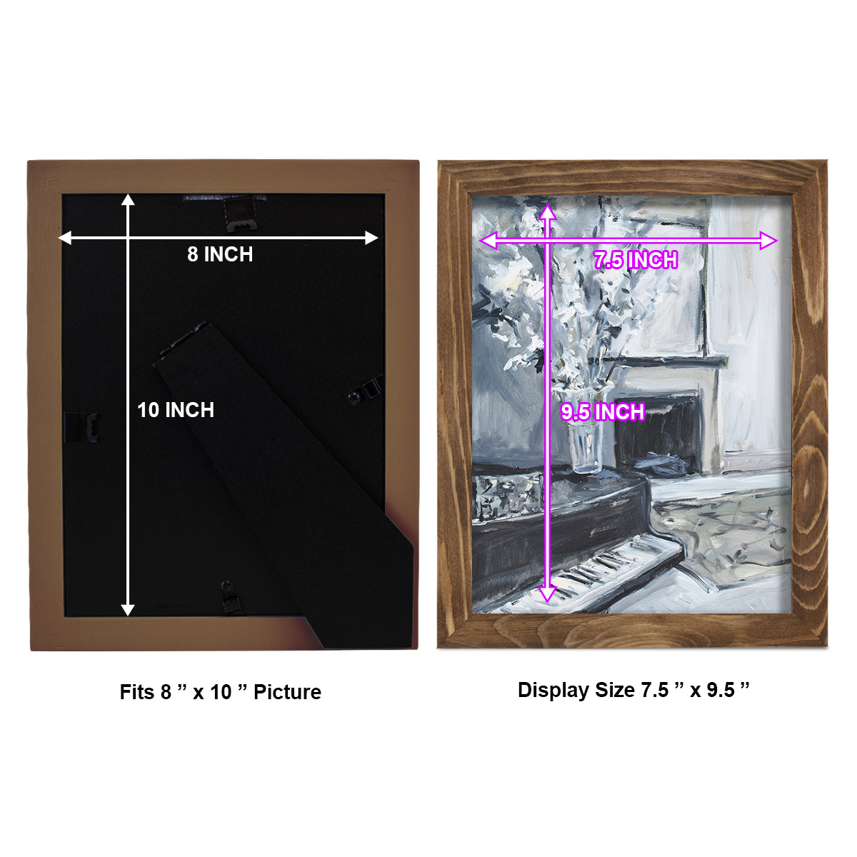 Piano Blues III - Framed Print w/glass - Walnut