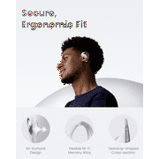 Shokz OpenFit Air - Open-Ear Headphones, True Wireless Earbuds, Water Resistant, Secure Earhooks for Daily Use, White