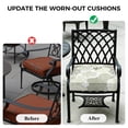 thumbnail image 5 of Outdoor Patio Cushion Covers 4 Pack Sage Green Starfish Shell Patio Chair Cushion Covers with Ties and Zipper Ocean Coral Waterproof Outdoor Seat Cushion Covers for Patio Furniture 22"x20", 5 of 9