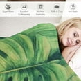 thumbnail image 3 of BCIIG Leaf Blanket Gifts for Women Girls Soft Warm Lightweight Cozy Plush Tropical Green Plant Monstera and Banana Leaves Throw Blankets for Bedroom Living Room Sofa Home Decor  60x80in, 3 of 6