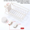 thumbnail image 4 of Dinheiro-soporte para esponja para grifo, cepillo para paños de cocina, rejilla para escurrir para fregadero, organizador de aluminio para cocina y baño con gancho y barra, 4 of 5