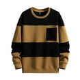 thumbnail image 1 of Sweat à Capuche Sans Capuche pour Hommes, Confort Quotidien et Style Décontracté avec Poche Colorée, Col Rond, Manches Longues, 1 of 2