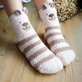 thumbnail image 5 of PUMIER 3 Pairs Womens Fuzzy Socks Winter Warm Fluffy Soft Slipper Home Sleeping Cute Animal Socks Christmas Socks, 5 of 6