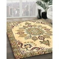 thumbnail image 2 of Ahgly Company Indoor Rectangle Traditional Brown Gold Medallion Area Rugs, 8' x 10', 2 of 6