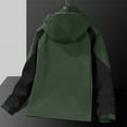 thumbnail image 5 of Kmdttou Men's Rain Jacket Waterproof with Hooded Hiking Coat Lightweight Windbreaker Thermal Hiking Coats Army Green 2XL, 5 of 8
