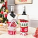 thumbnail image 3 of Wosthever Fundas navideñas para botellas de vino, bolsa de tela tejida, suministros para vestidos, decoraciones de reutilizables, restaurante Kits de decoración para fiestas Árbol de Navidad, 3 of 6