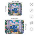 thumbnail image 4 of Yayeee Dish Drying Mat for Kitchen Counter 16"x18" Microfiber Absorbent Pad, Floral Window, 4 of 7