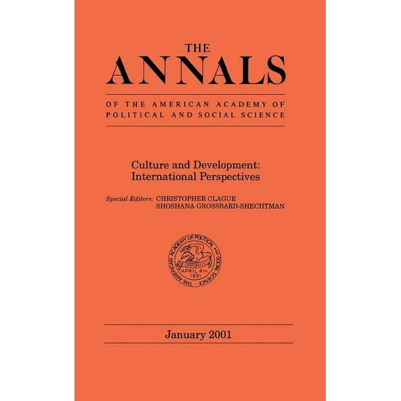 Annals of the American Academy of Politi Culture and Development: International Perspectives, Book 573, (Hardcover)