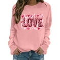 thumbnail image 5 of Gamivast Teacher Valentines Day Shirt Long Sleeve Funny Heart Print Blouse Trendy Crew Neck Tops Casual Loose Drop Shoulder Sweatshirts Valentine's Outfit, 5 of 7