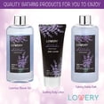 thumbnail image 3 of Cesta de regalo para spa LOVERY Luxury, juego de baño y cuerpo de 9 piezas, color lavanda, 3 of 7