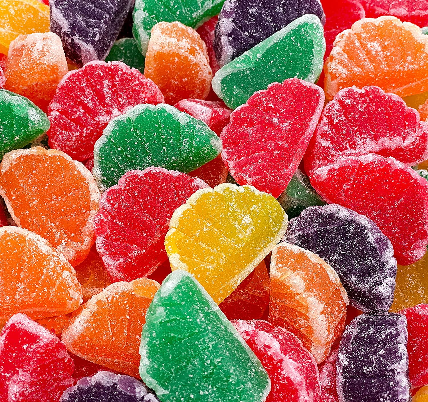 Funtasty Assorted Fruit Jelly Slices Candy, Unwrapped, Sugar Sanded